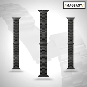 MAGEASY NOBLE STAINLESS STEEL APPLE WATCH LOOP FOR APPLE WATCH 40/41/42MM – BLACK