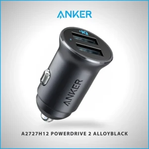 ANKER POWERDRIVE 2 ALLOY CAR CHARGER A2727H12 – BLACK