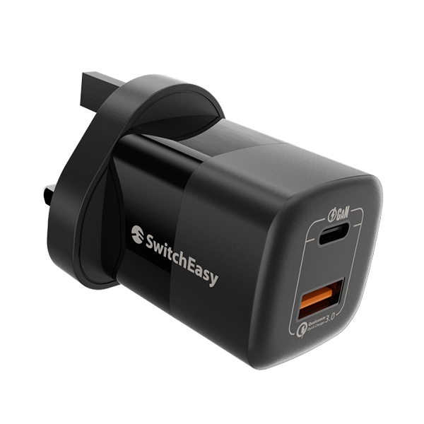 SWITCHEASY POWERBUDDY 40W GAN FAST CHARGING WALL CHARGER USB-C + USB-A UK - Image 2