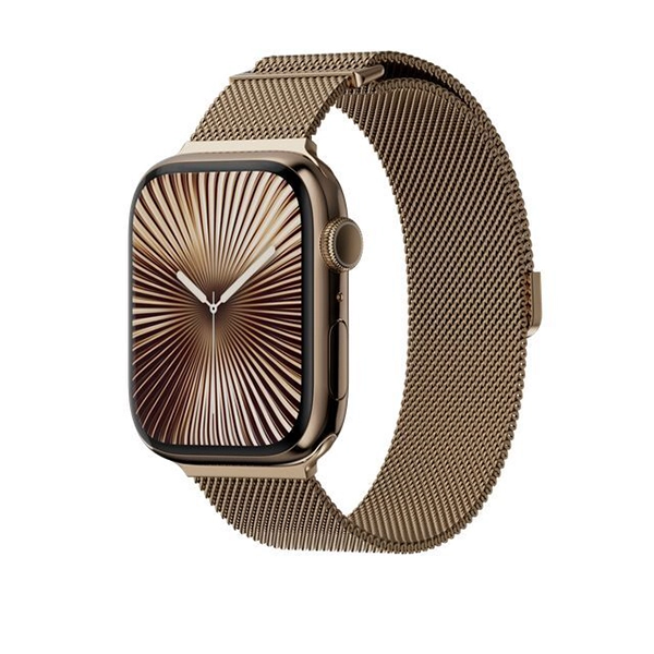 MAGEASY MILANESE WATCH LOOP FOR APPLE WATCH S4–S10 40/41/42MM – GOLD - Image 3