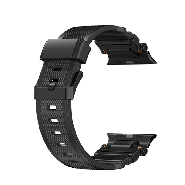 SWITCHEASY RUGGED SILICONE WATCH BAND FOR APPLE WATCH 44/45/46/49MM – BLACK - Image 4