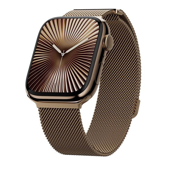 MAGEASY MILANESE WATCH LOOP FOR APPLE WATCH S4–S10 40/41/42MM – GOLD - Image 4