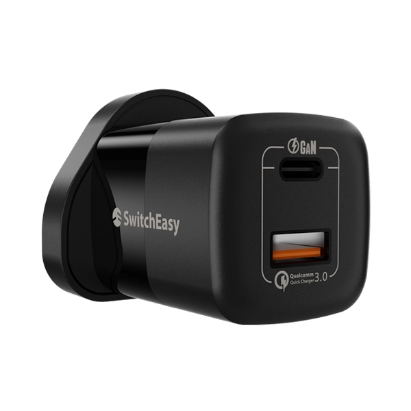SWITCHEASY POWERBUDDY 40W GAN FAST CHARGING WALL CHARGER USB-C + USB-A UK - Image 4