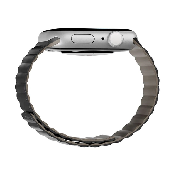MAGEASY SKIN DUO REVERSIBLE SILICONE MAGNETIC APPLE WATCH BAND FOR APPLE WATCH 44/45/46/49MM – BLACK/FOSSIL - Image 5