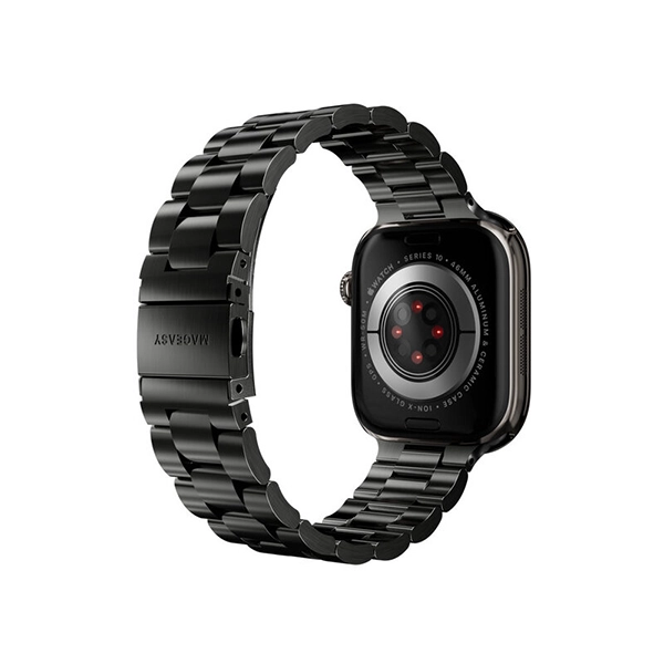 MAGEASY NOBLE STAINLESS STEEL APPLE WATCH LOOP FOR APPLE WATCH 40/41/42MM – BLACK - Image 5