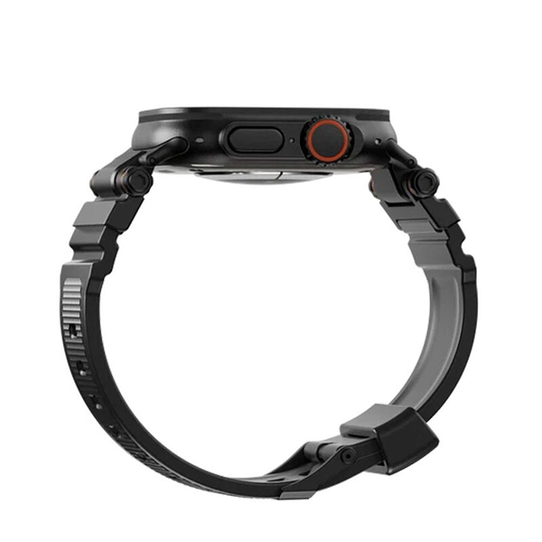 SWITCHEASY RUGGED SILICONE WATCH BAND FOR APPLE WATCH 44/45/46/49MM – BLACK - Image 6