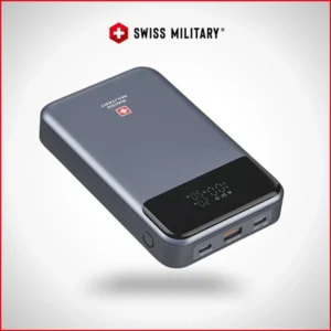 SWISS MILITARY POWER BANK 140W 20000MAH – 2C1A GREY FOR LAPTOP