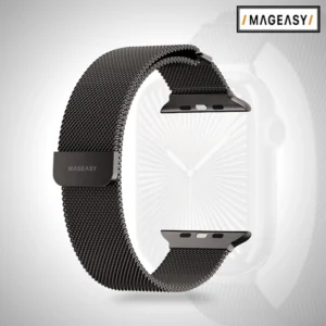 MAGEASY MILANESE WATCH LOOP FOR APPLE WATCH S4–S10 44/45/46/49MM – NATURAL