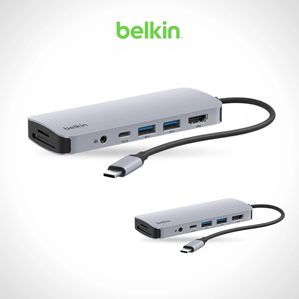 BELKIN USB-C MULTIPORT ADAPTER 7-IN-1 – MAC & WINDOWS COMPATIBLE