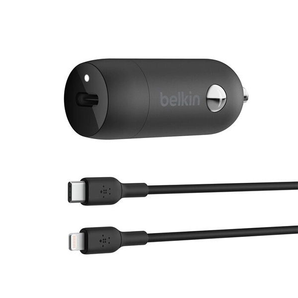 BELKIN BOOSTCHARGE USB-C PD CAR CHARGER 30W + 1M USB-C TO LIGHTNING CABLE - Image 2