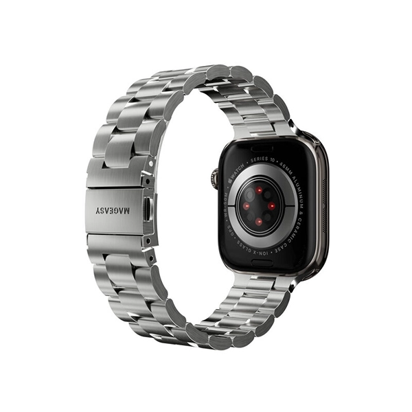 MAGEASY NOBLE STAINLESS STEEL APPLE WATCH LOOP FOR APPLE WATCH 40/41/42MM – SILVER - Image 5
