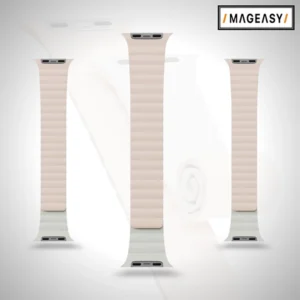 MAGEASY SKIN DUO REVERSIBLE SILICONE MAGNETIC APPLE WATCH BAND FOR APPLE WATCH 44/45/46/49MM MSHELL PINK/CLOUD WHITE