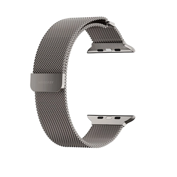 MAGEASY MILANESE WATCH LOOP FOR APPLE WATCH S4–S10 44/45/46/49MM – SLATE - Image 2
