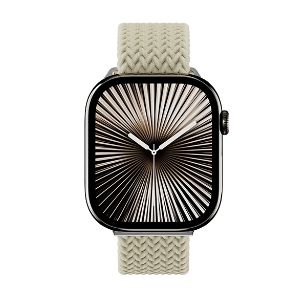 MAGEASY BRAIDED NYLON MAGNETIC APPLE WATCH LOOP FOR APPLE WATCH 44/45/46/49MM – STARLIGHT WHITE - Image 4