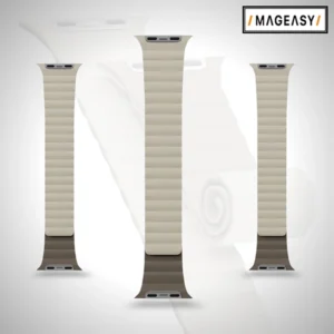 MAGEASY SKIN DUO REVERSIBLE SILICONE MAGNETIC APPLE WATCH BAND FOR APPLE WATCH 44/45/46/49MM – STARLIGHT/MOCHA