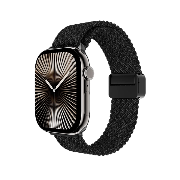 MAGEASY BRAIDED NYLON MAGNETIC APPLE WATCH LOOP FOR APPLE WATCH 44/45/46/49MM – GRAPHITE GRAY - Image 2