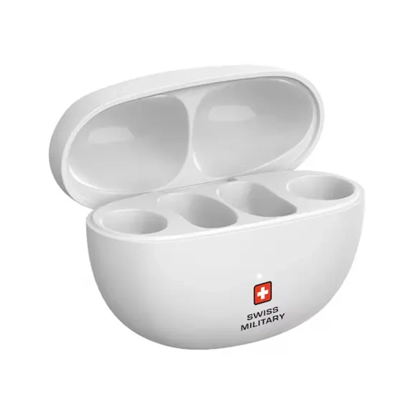 SWISS MILITARY DELTA 6 AIR CONDUCTION WIRELESS STEREO EARBUDS WHITE - Image 3