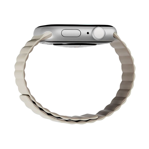 MAGEASY SKIN DUO REVERSIBLE SILICONE MAGNETIC APPLE WATCH BAND FOR APPLE WATCH 44/45/46/49MM – STARLIGHT/MOCHA - Image 5