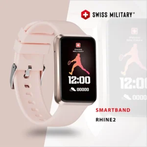 SWISS MILITARY RHINE2 SMART BAND – PINK FRAME WITH PINK SILICON STRAP