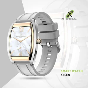XCELL SELEN SMART WATCH – GOLDSIL FRAME WITH GREY SILICON STRAP