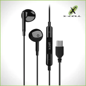 XCELL XL-STEREO WIRED HEADSET – C-TYPE CONNECTOR BLACK