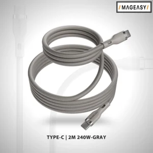 MAGEASY MAGNETIC WIRE FAST CHARGING/SYNC CABLE TYPE-C | 2M 240W-GRAY