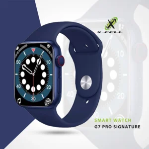 XCELL G7-PRO SIGN SMART WATCH – SQUARE FACE BLUE FRAME WITH BLUE SILICON STRAP