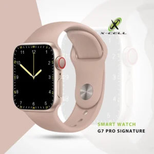 XCELL G7-PRO SIGN SMART WATCH – SQUARE FACE PINK FRAME WITH PINK SILICON STRAP