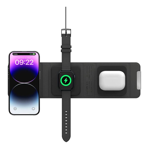 SWITCHEASY TRIOCHARGE PORTABLE 3 IN 1 CHARGER COMPATIBLE WITH MAGSAFE – BLACK - Image 4