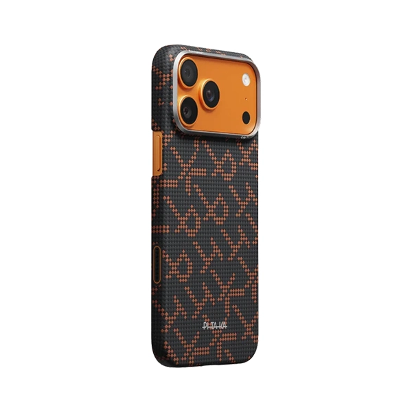 PITAKA ULTRA-SLIM CASE FOR IPHONE 17 PRO - ORANGE BLACK - Image 2