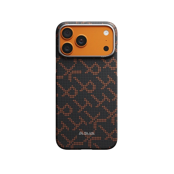 PITAKA ULTRA-SLIM CASE FOR IPHONE 17 PRO - ORANGE BLACK - Image 3