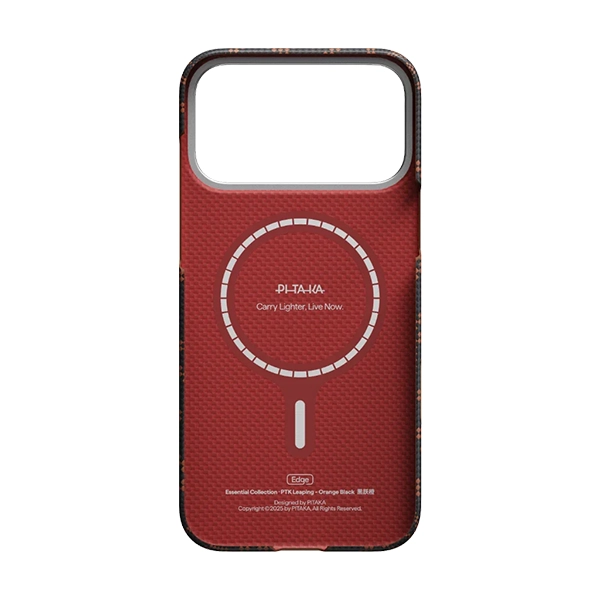 PITAKA ULTRA-SLIM CASE FOR IPHONE 17 PRO - ORANGE BLACK - Image 4