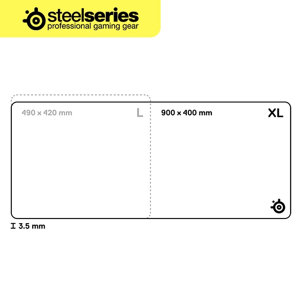 STEELSERIES QCK PERFORMANCE XL CONTROL GAMING MOUSE PAD - BLACK - Image 3