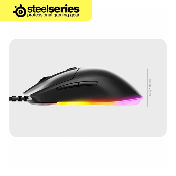 STEELSERIES RIVAL 3 GEN 2 WIRED GAMING MOUSE - BLACK - Image 4