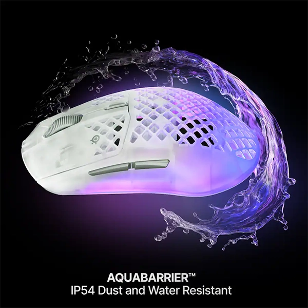 STEELSERIES AEROX 3 WIRELESS GEN 2 RGB GAMING MOUSE - GHOST - Image 6