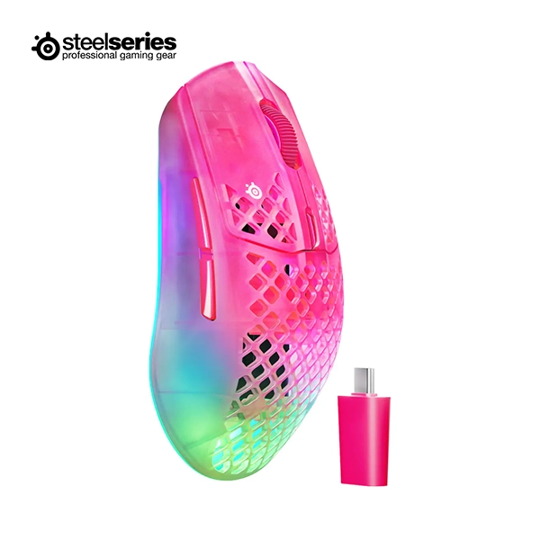 STEELSERIES AEROX 3 WIRELESS GEN 2 RGB GAMING MOUSE - MAGENTA HAZE