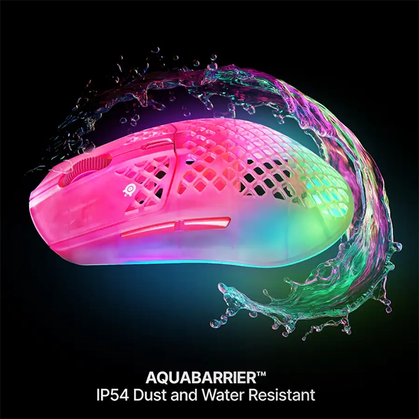 STEELSERIES AEROX 3 WIRELESS GEN 2 RGB GAMING MOUSE - MAGENTA HAZE - Image 6