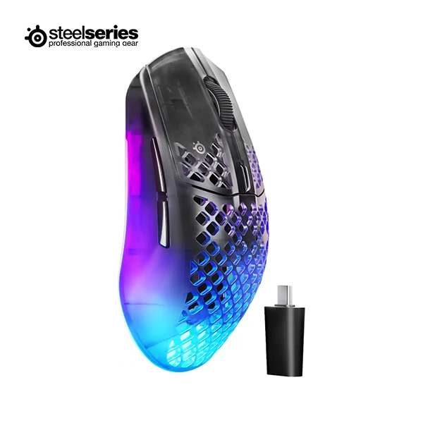 STEELSERIES AEROX 3 WIRELESS GEN 2 RGB GAMING MOUSE - SHADOW BLACK