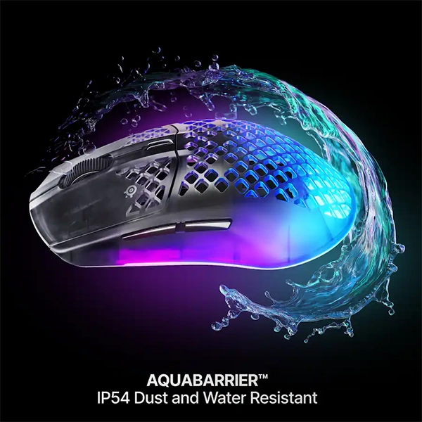STEELSERIES AEROX 3 WIRELESS GEN 2 RGB GAMING MOUSE - SHADOW BLACK - Image 4