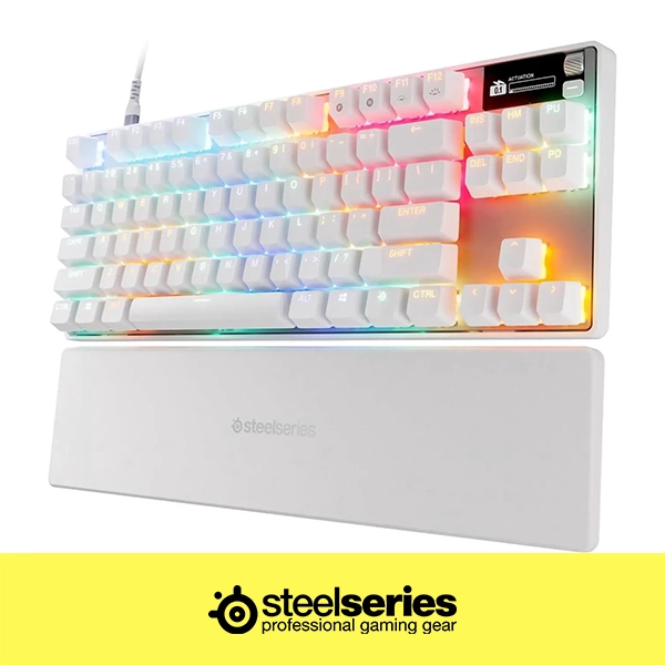 STEELSERIES APEX PRO TKL GEN 3 RGB GAMING KEYBOARD - WHITE