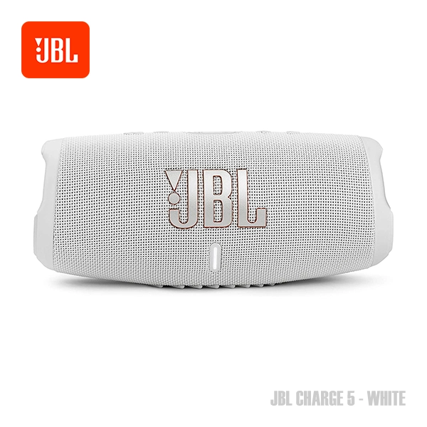 JBL CHARGE 5 PORTABLE BLUETOOTH SPEAKER - WHITE - Image 2