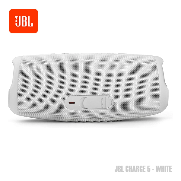 JBL CHARGE 5 PORTABLE BLUETOOTH SPEAKER - WHITE - Image 4