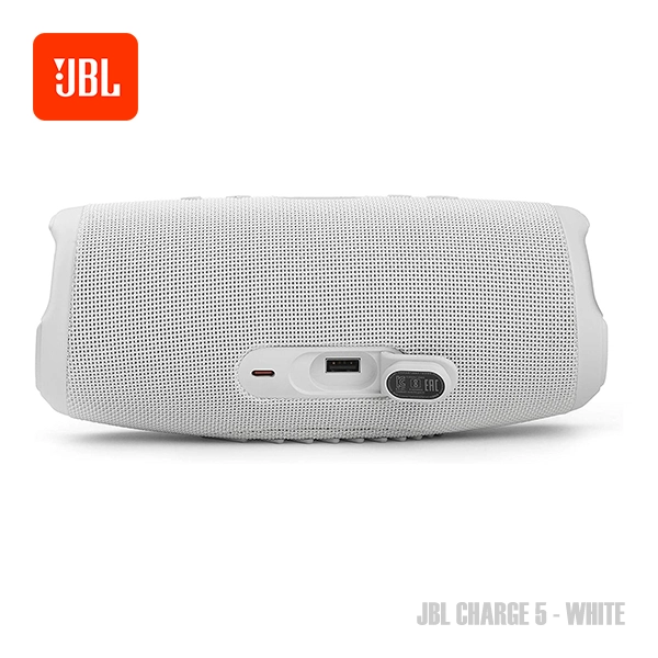 JBL CHARGE 5 PORTABLE BLUETOOTH SPEAKER - WHITE - Image 5