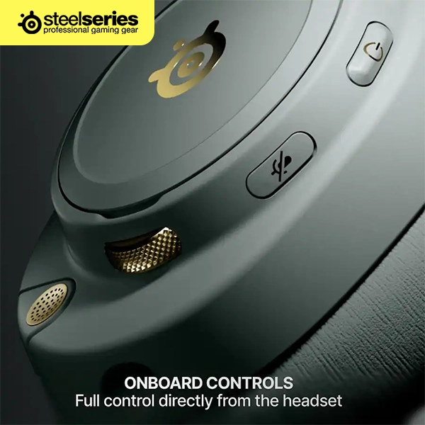 STEELSERIES ARCTIS NOVA ELITE WIRELESS GAMING HEADSET - SOFT GOLD - Image 4