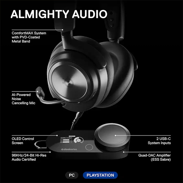 STEELSERIES ARCTIS NOVA PRO WIRED GAMING HEADSET - BLACK - Image 2
